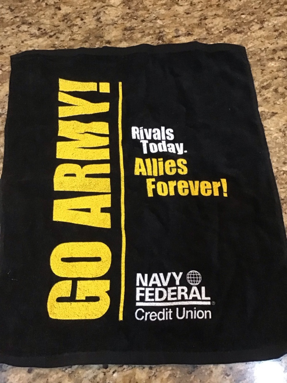 U.S. Army Black and Yellow 'Go Army' Rally Towel
